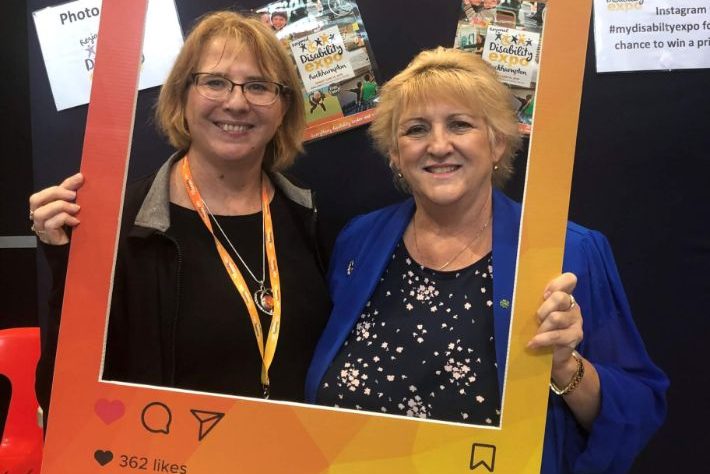 Michelle-Landry-MP-attending-the-2019-Regional-Disability-Expo-in-Rockhampton-with-Sharon-Fulwood-scaled
